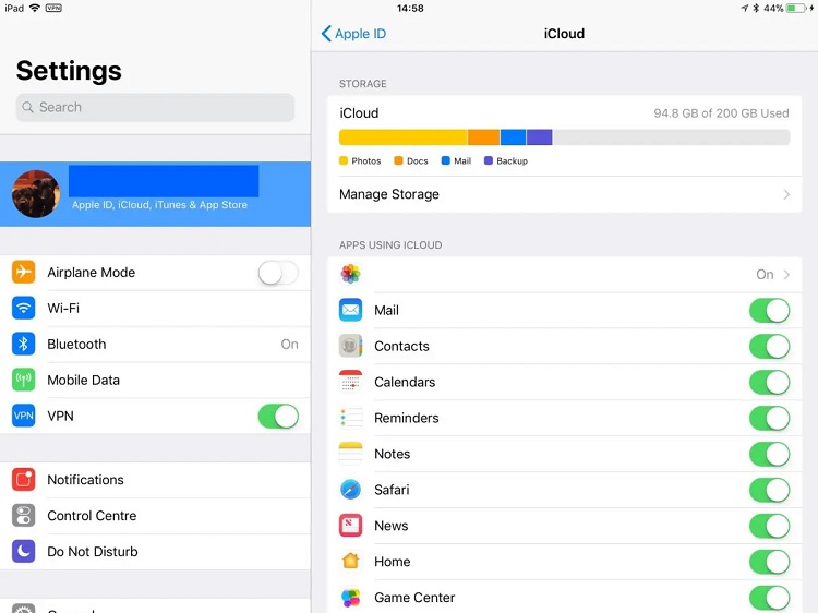 Store in iCloud