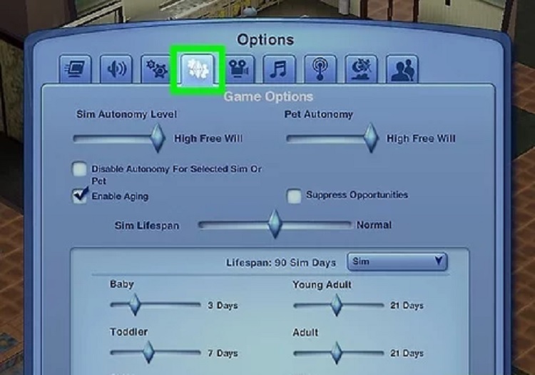 Sims 4 Stop Aging