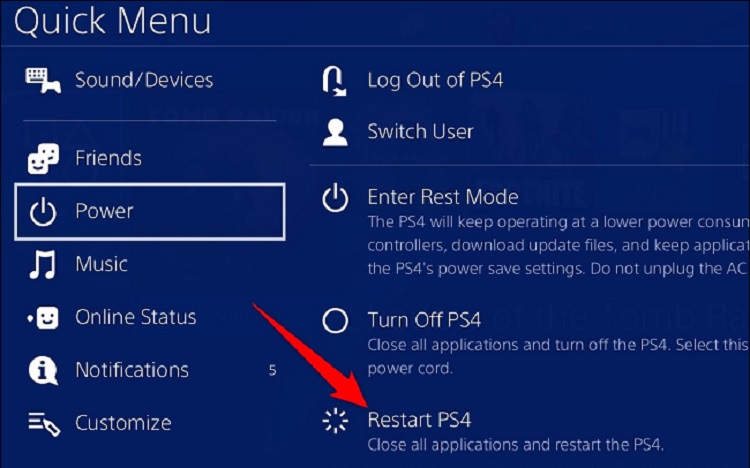 Restart your router and console