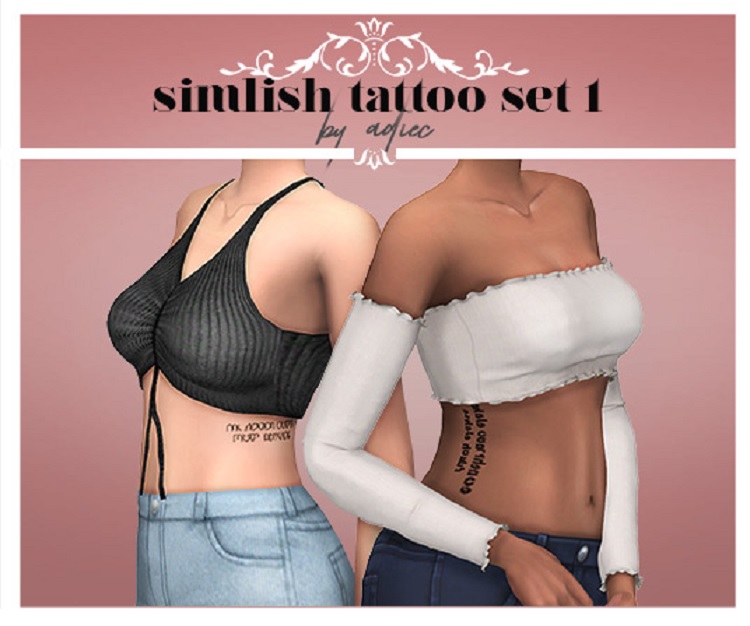 Wicked Simlish Tattoos