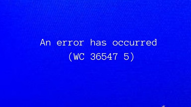 PS4 Error WC 36547 5