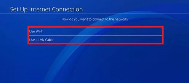 Use Wi-Fi or a LAN Cable