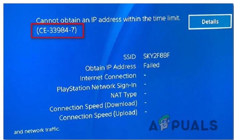What is the CE-33984-7 PS4 error?