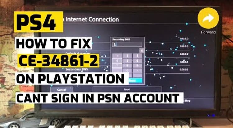 How do you fix the error code CE-34861-2 in PS4?